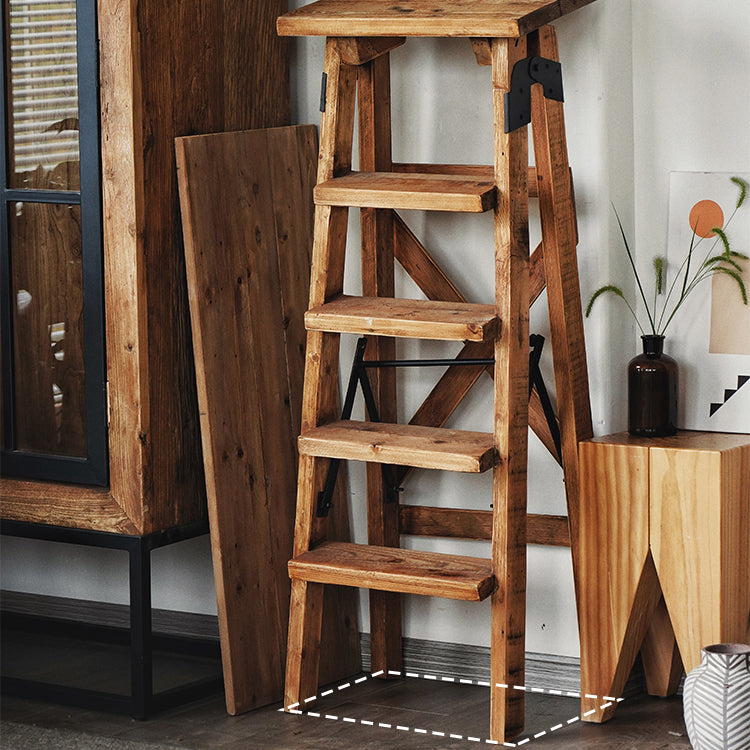 Loft Home Foldable Storages – Rustic wooden ladder-style foldable storage, blending functionality and compact design, ideal for maximizing small spaces.