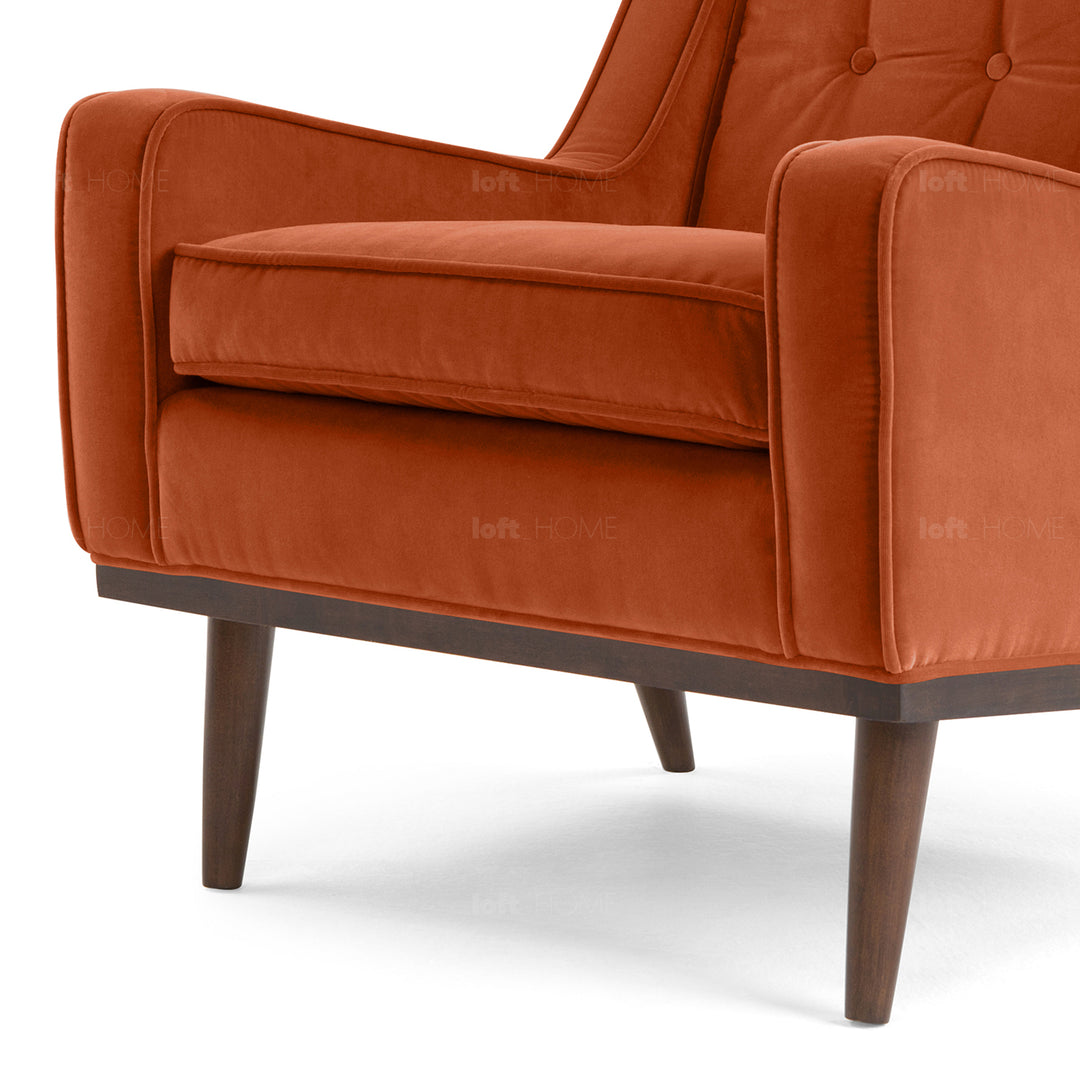 Modern velvet 1 seater sofa scott detail 12.