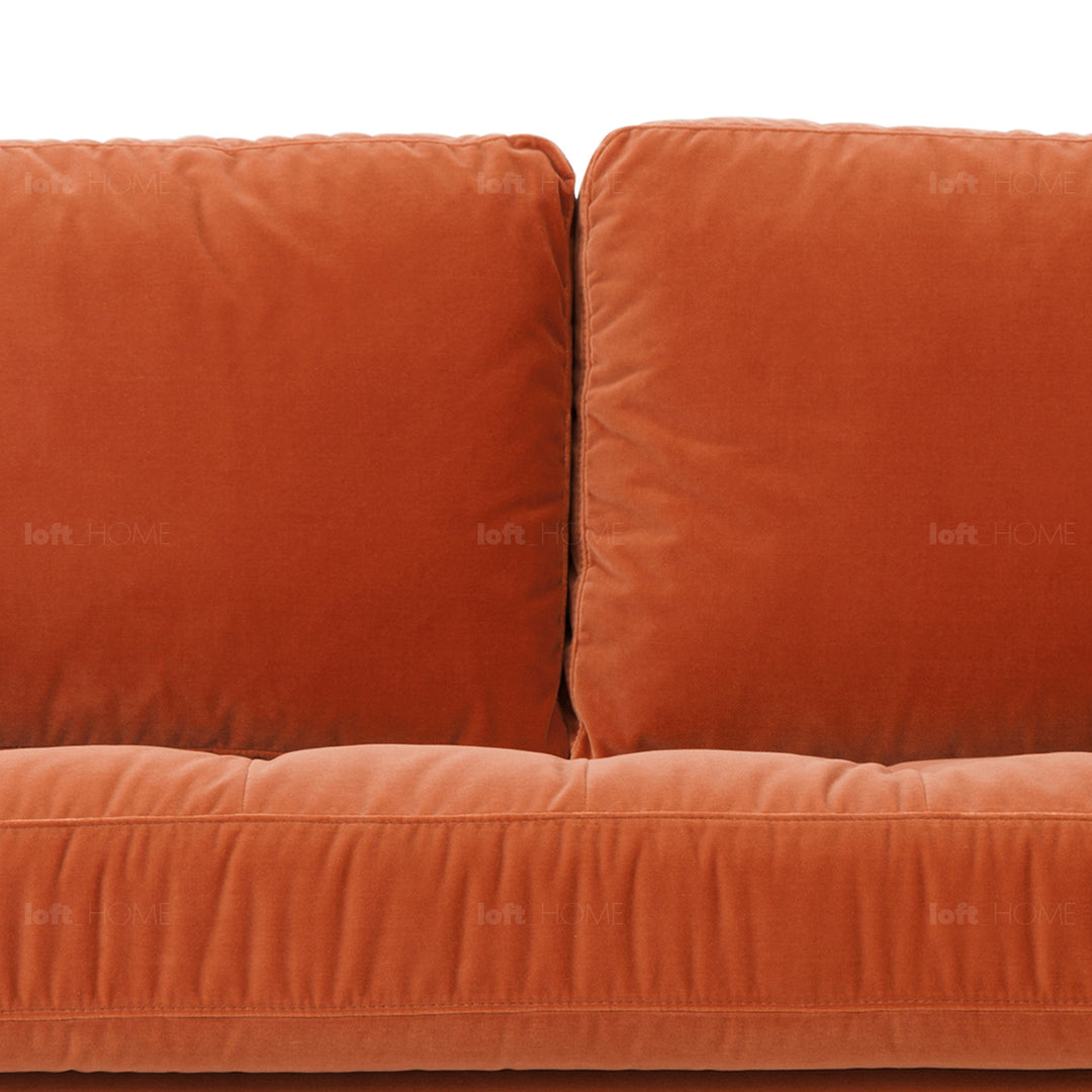 Modern velvet 2 seater sofa scott detail 46.