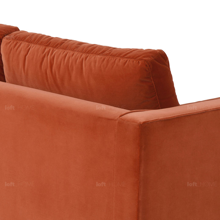 Modern velvet 2 seater sofa scott detail 41.
