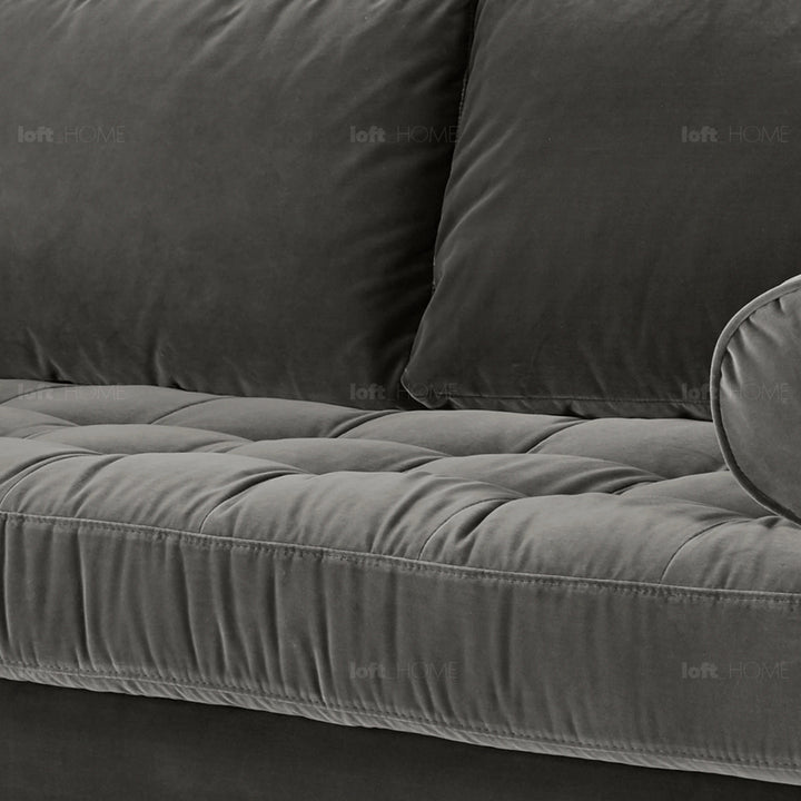 Modern velvet 2 seater sofa scott detail 12.
