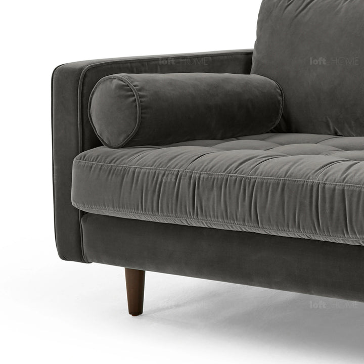 Modern velvet 2 seater sofa scott detail 13.