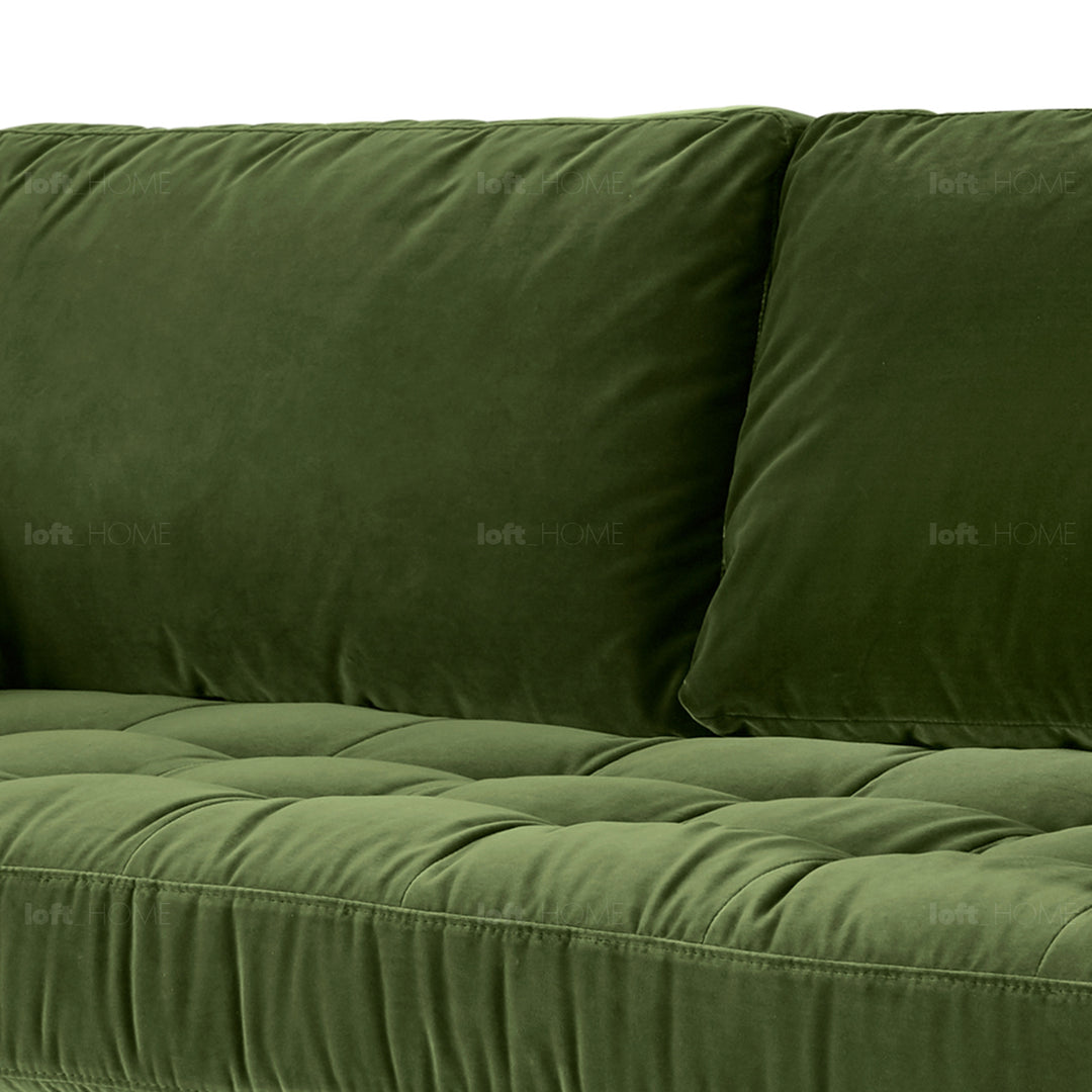 Modern velvet 2 seater sofa scott layered structure.