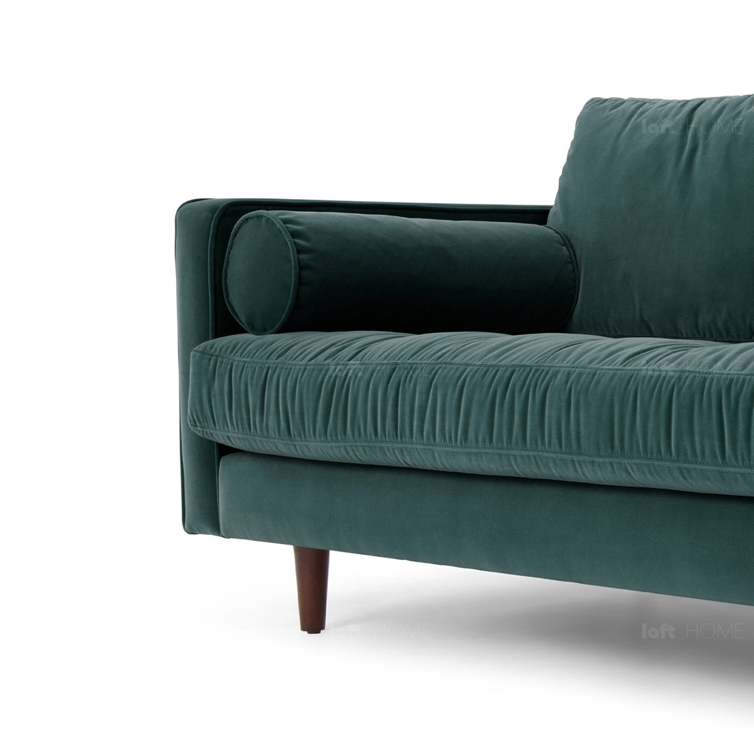 Modern velvet 2 seater sofa scott detail 73.