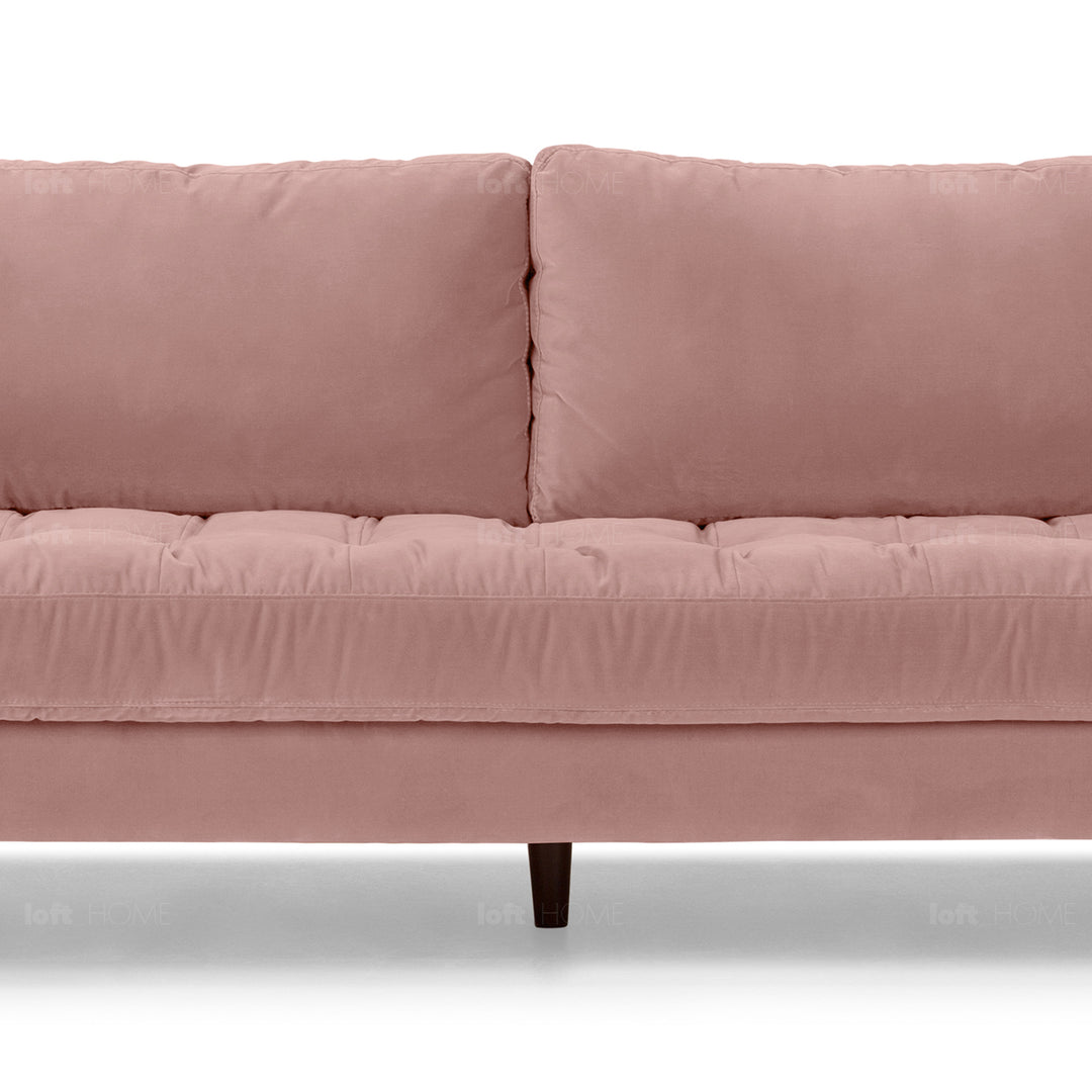 Modern velvet 3 seater sofa scott detail 60.