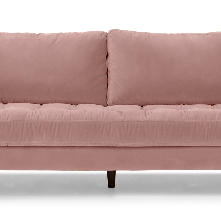 Modern velvet 3 seater sofa scott detail 60.