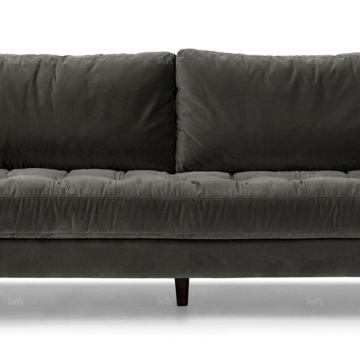 Modern velvet 3 seater sofa scott detail 30.