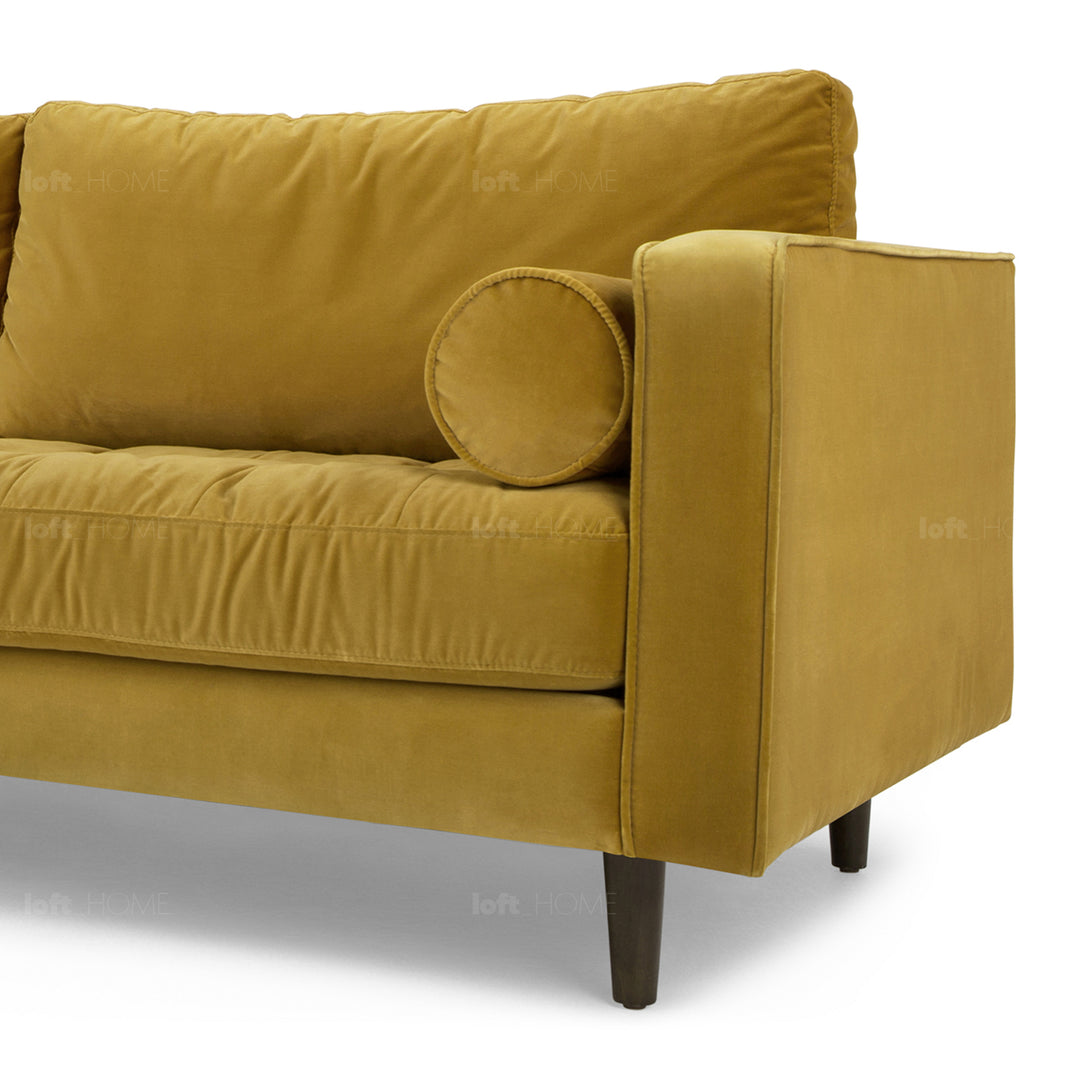 Modern velvet 3 seater sofa scott detail 45.