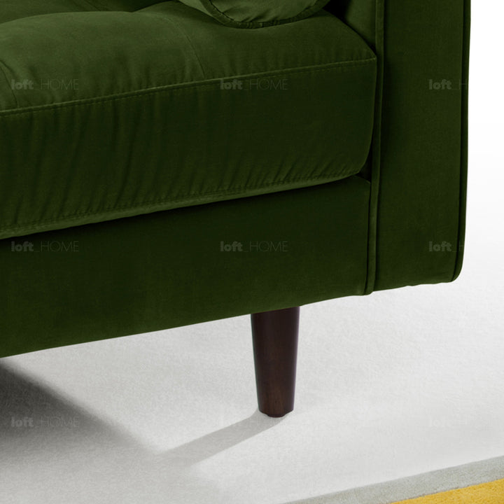 Modern velvet 3 seater sofa scott detail 1.