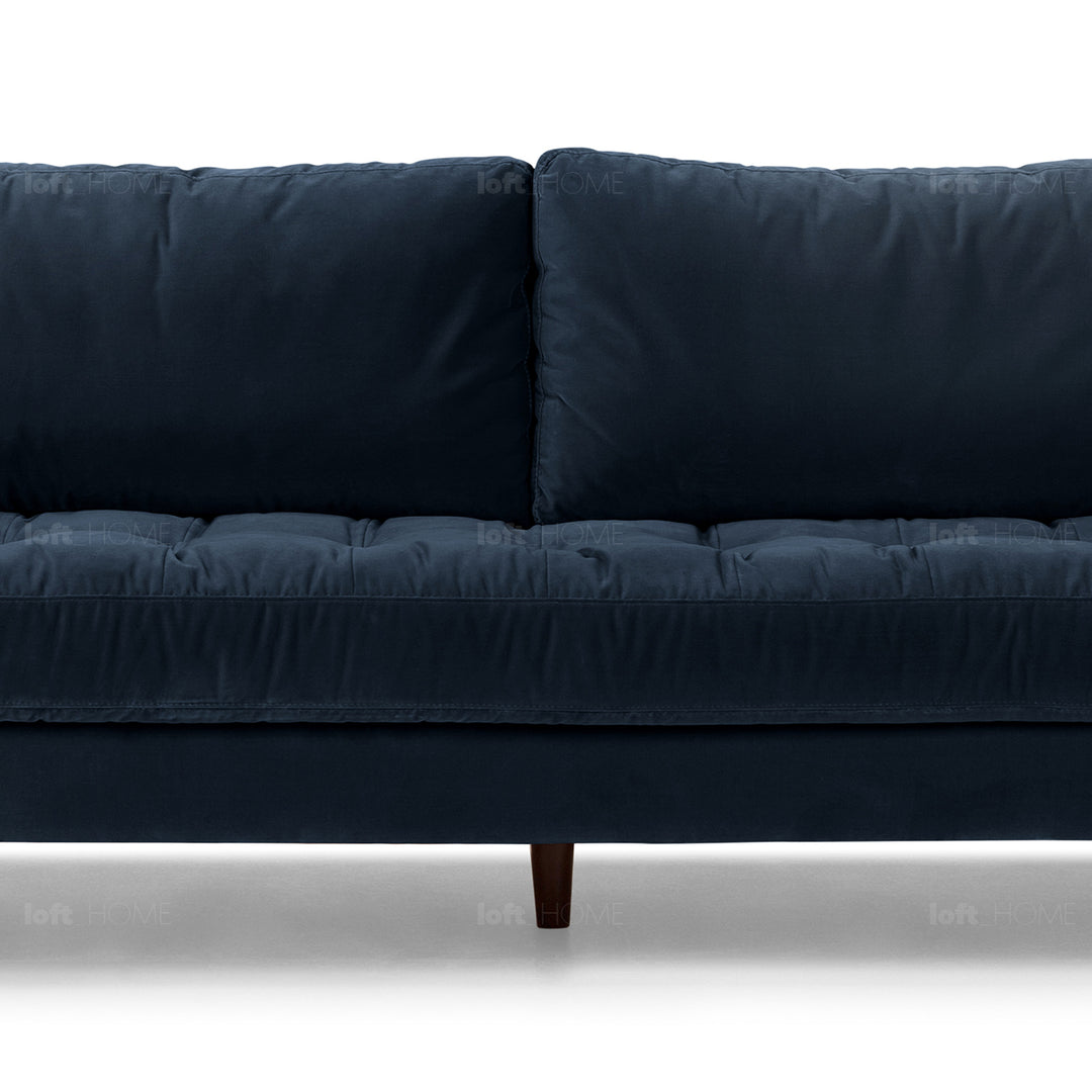 Modern velvet 3 seater sofa scott detail 75.