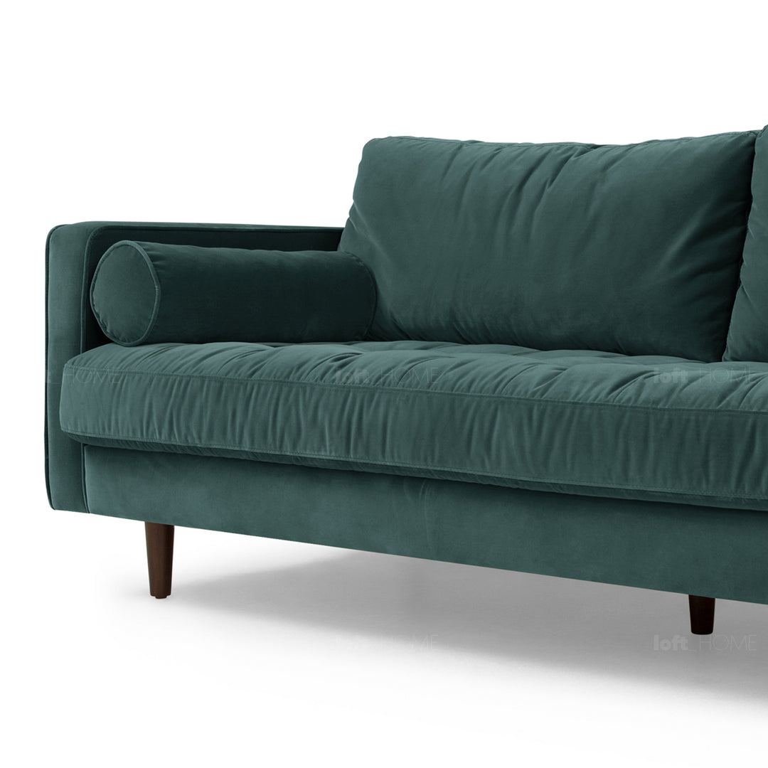 Modern velvet 3 seater sofa scott detail 88.