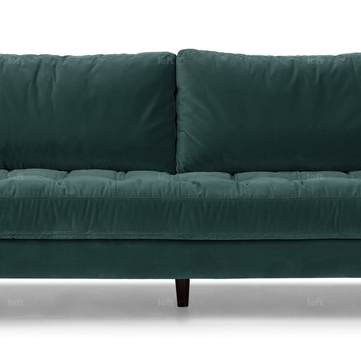 Modern velvet 3 seater sofa scott detail 90.