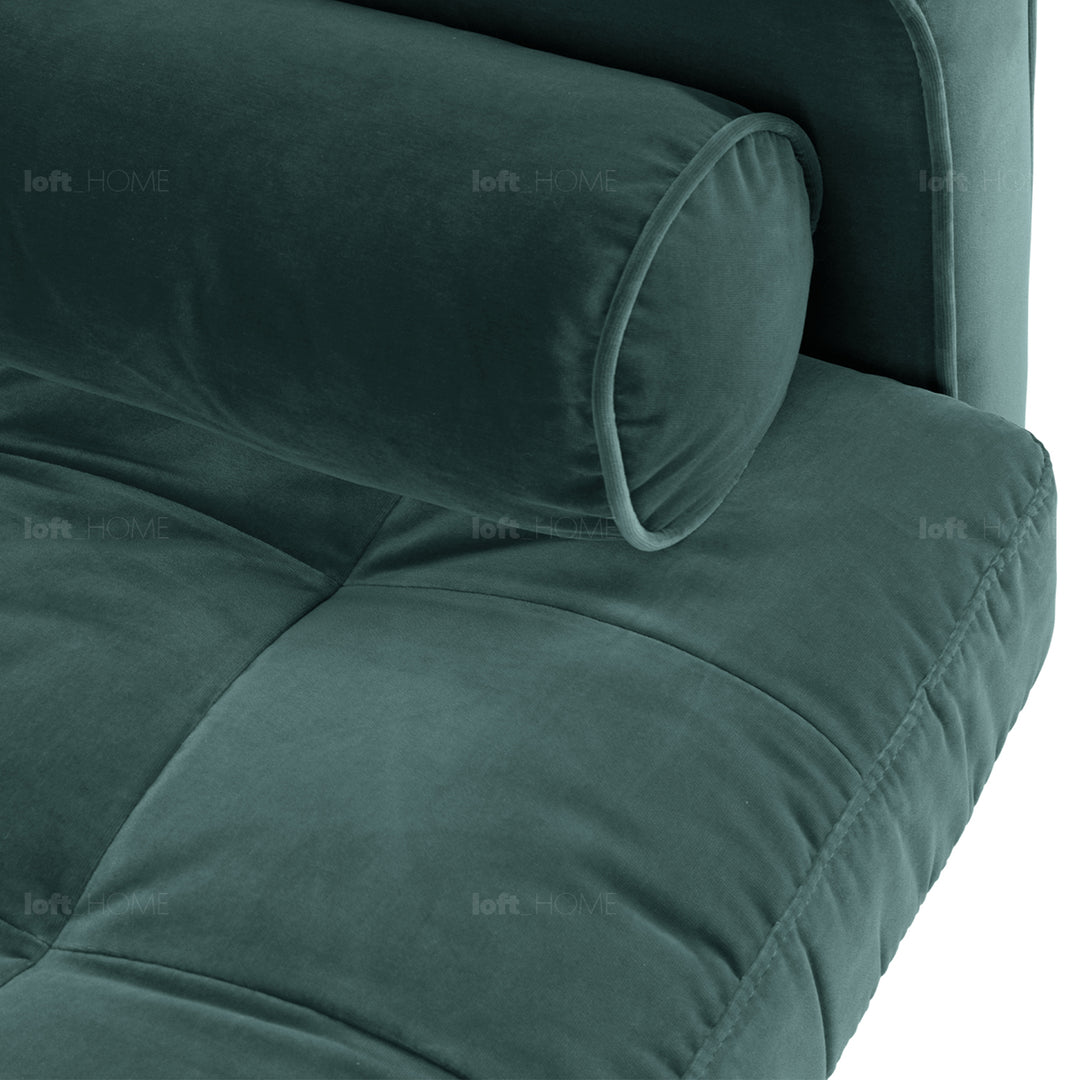 Modern velvet 3 seater sofa scott detail 85.