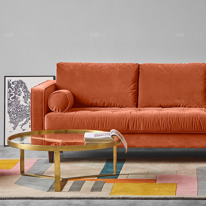 Modern velvet l shape sectional sofa scott 2+l detail 40.