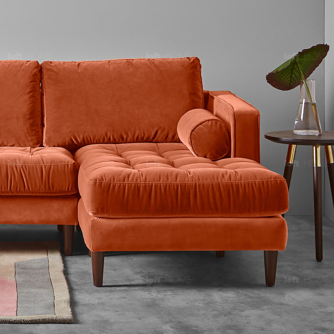 Modern velvet l shape sectional sofa scott 2+l detail 41.