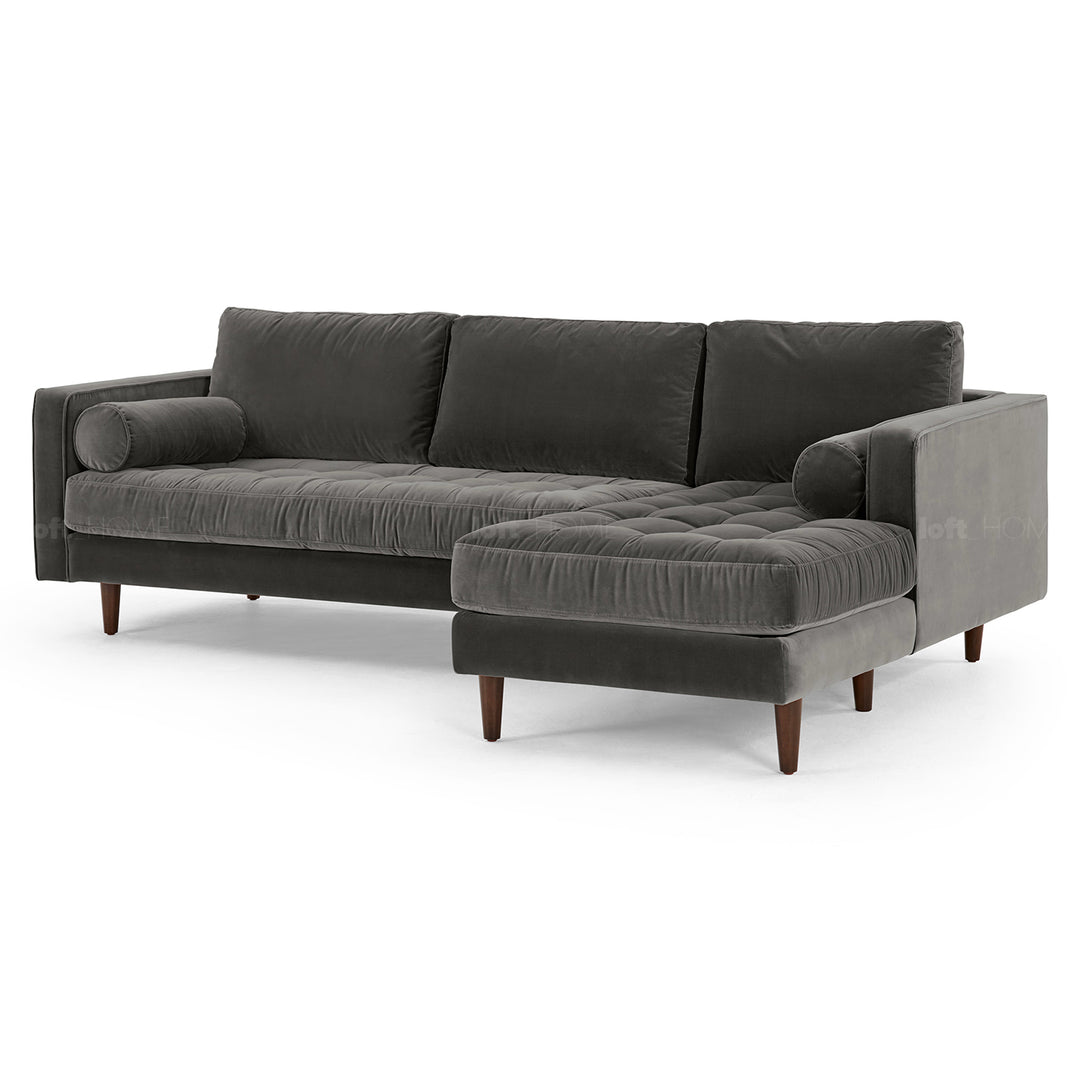 Modern velvet l shape sectional sofa scott 2+l detail 8.