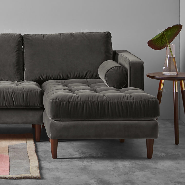 Modern velvet l shape sectional sofa scott 2+l detail 11.