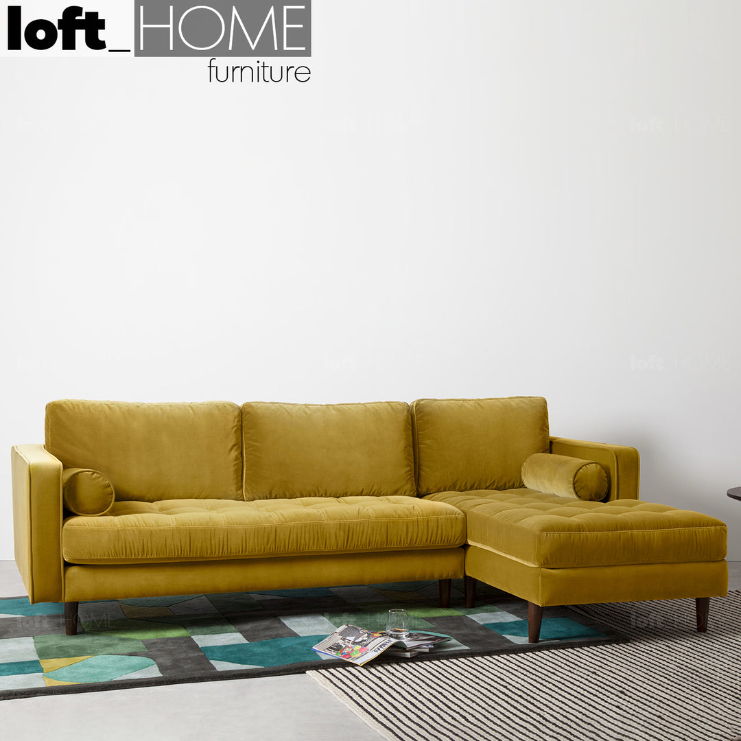 Modern velvet l shape sectional sofa scott 2+l detail 19.
