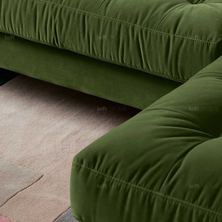 Modern velvet l shape sectional sofa scott 2+l environmental situation.