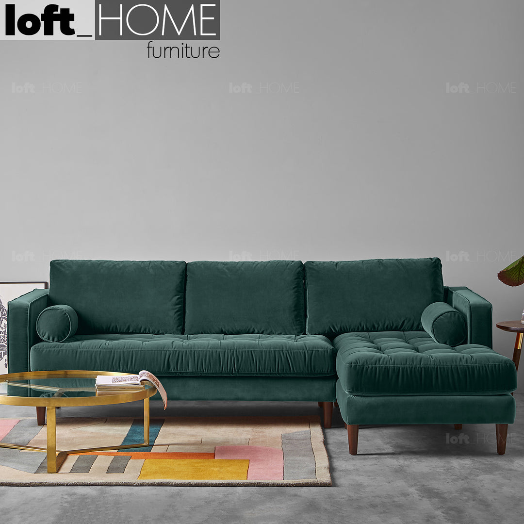 Modern Velvet Sofa L Shape SCOTT 3+L Detail 62