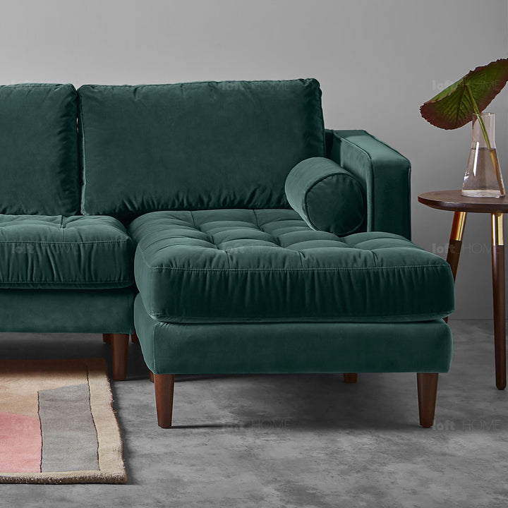 Modern Velvet Sofa L Shape SCOTT 3+L Detail 69