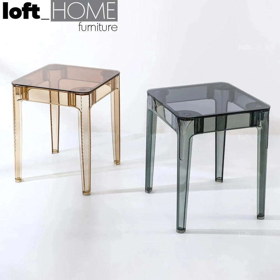 Contemporary tempered glass side table cielo primary product view.