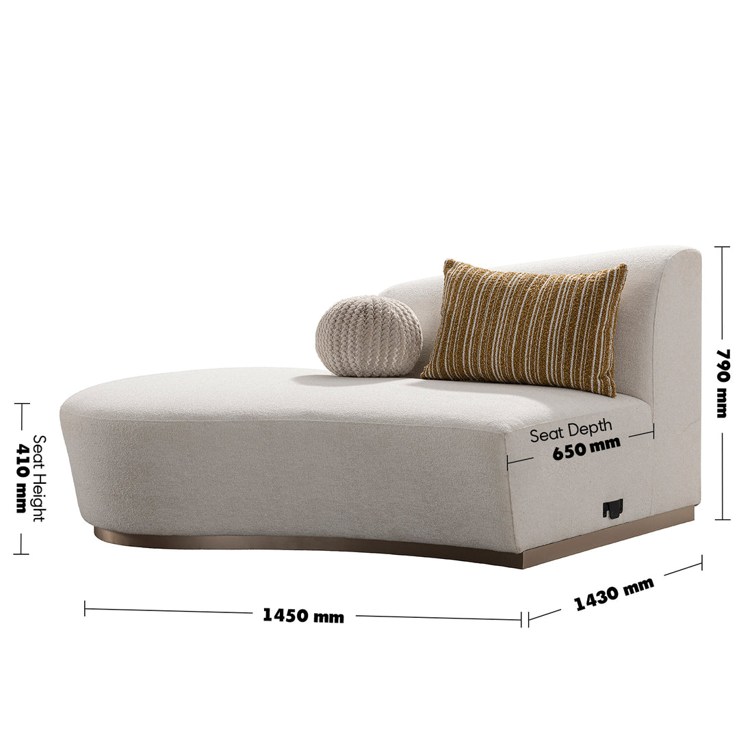 Modern boucle fabric modular chaise 2 seater sofa loomi size charts.