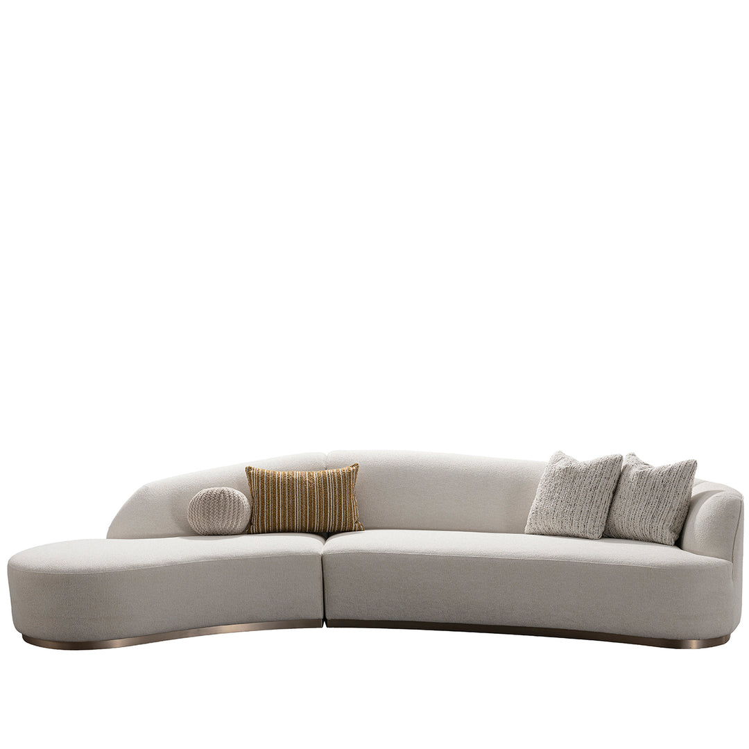 Modern boucle fabric modular l shape sectional sofa 3+l loomi environmental situation.