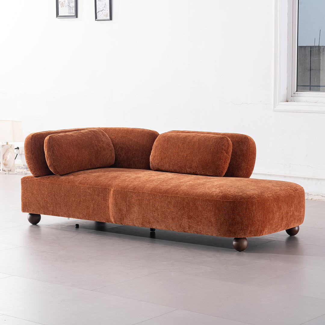 Cream velvet fabric modular chaise 2 seater sofa bubba conceptual design.