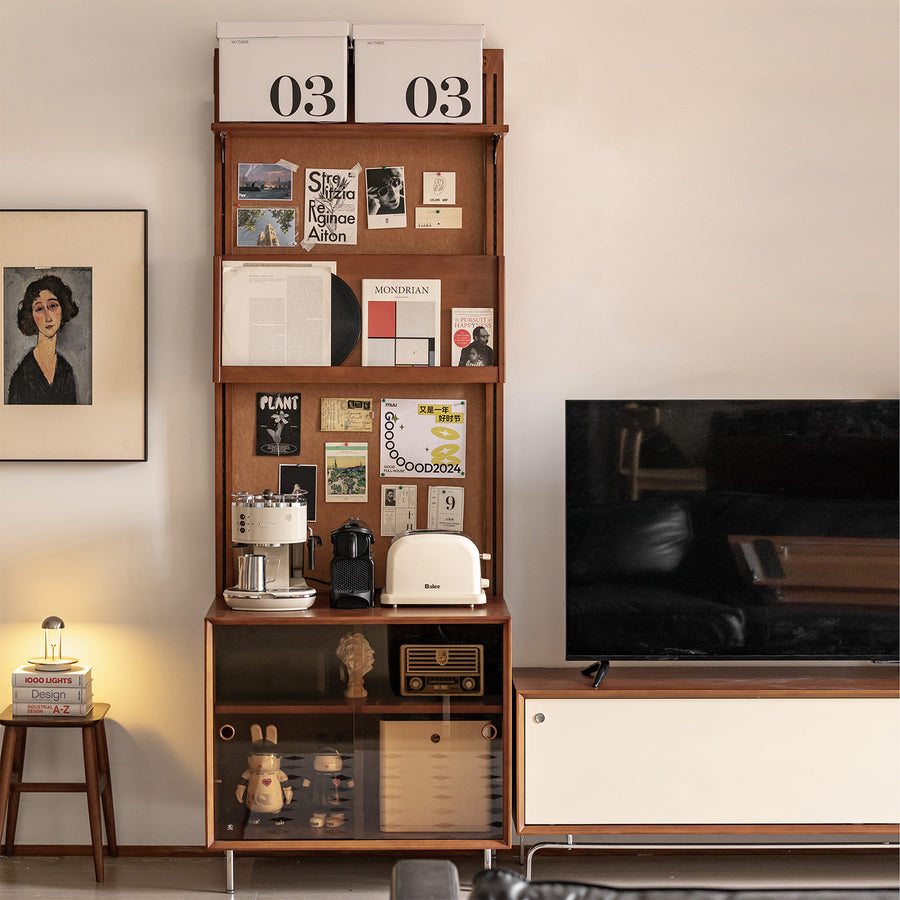 Vintage boxwood modular hanging wall shelf system muse single primary product view.