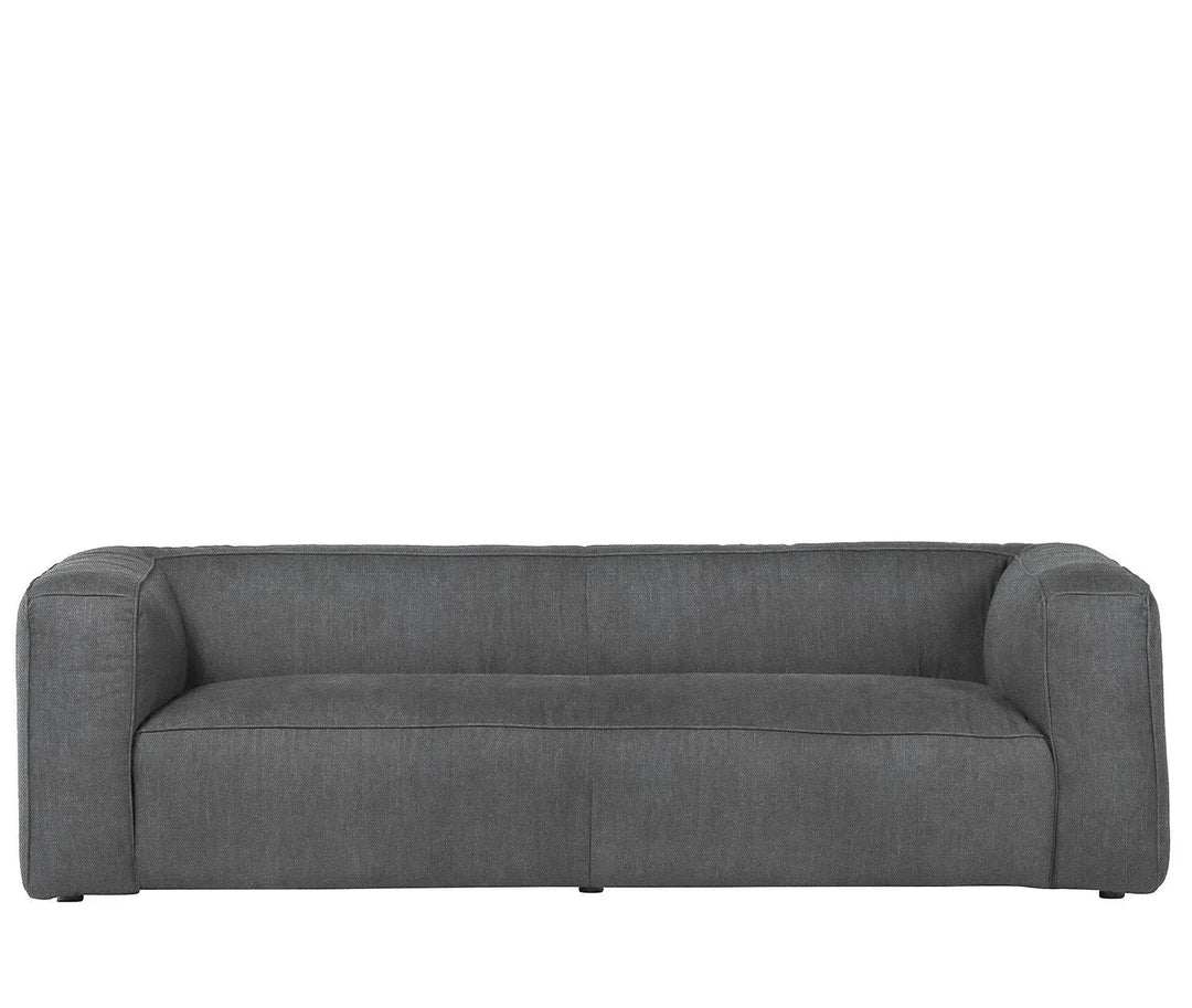 Minimalist canvas fabric 3 seater sofa finesse conceptual design.
