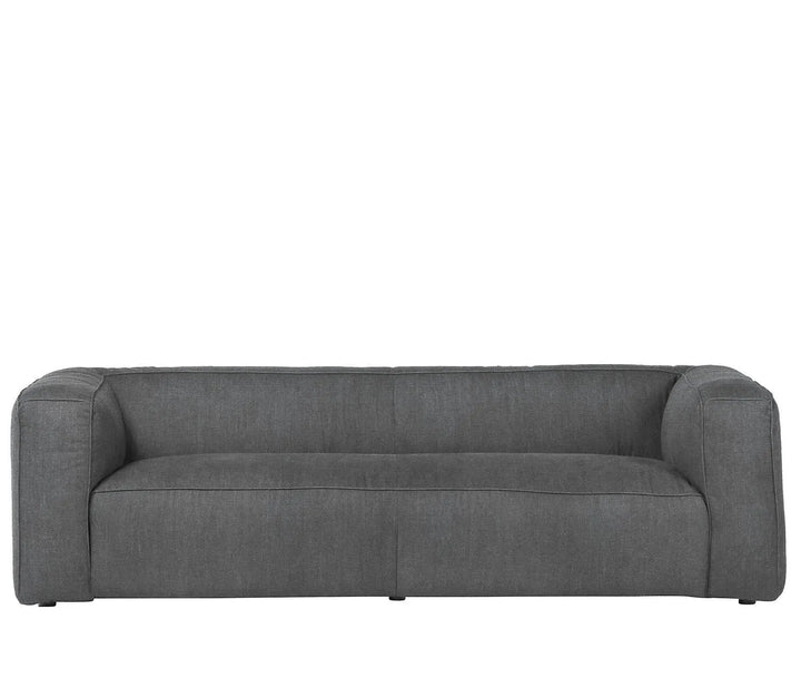 Minimalist canvas fabric 3 seater sofa finesse conceptual design.