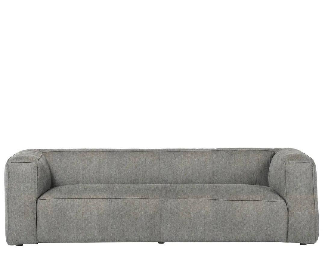 Minimalist canvas fabric 3 seater sofa finesse layered structure.