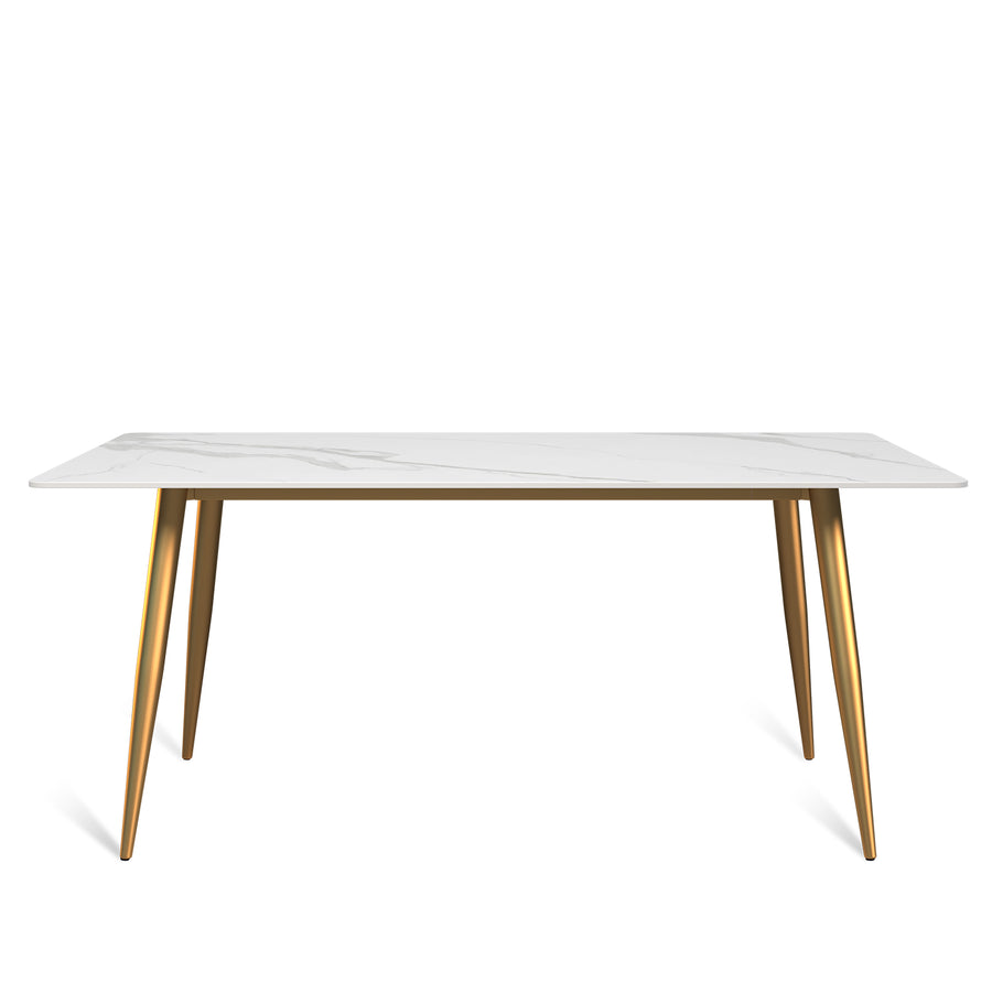 Modern Sintered Stone Dining Table CELESTE GOLD White Background