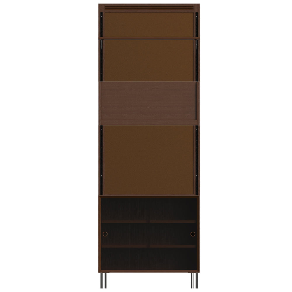 Vintage boxwood modular hanging wall shelf system muse single in white background.