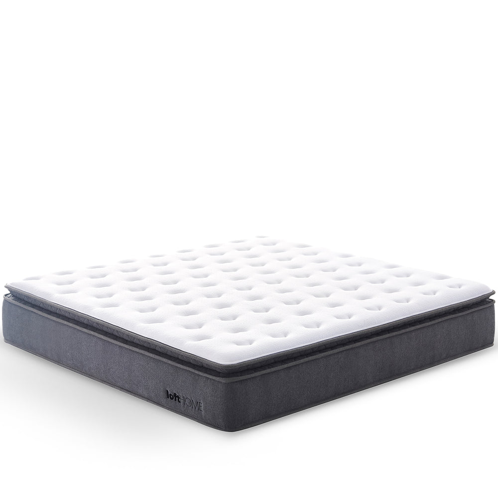 30cm gel memory foam pocket spring mattress dream in white background.