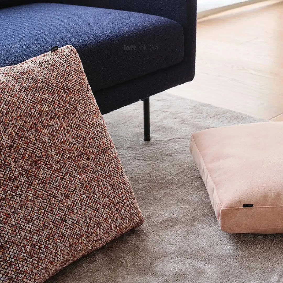 Modern fabric sofa pillow spring red material variants.