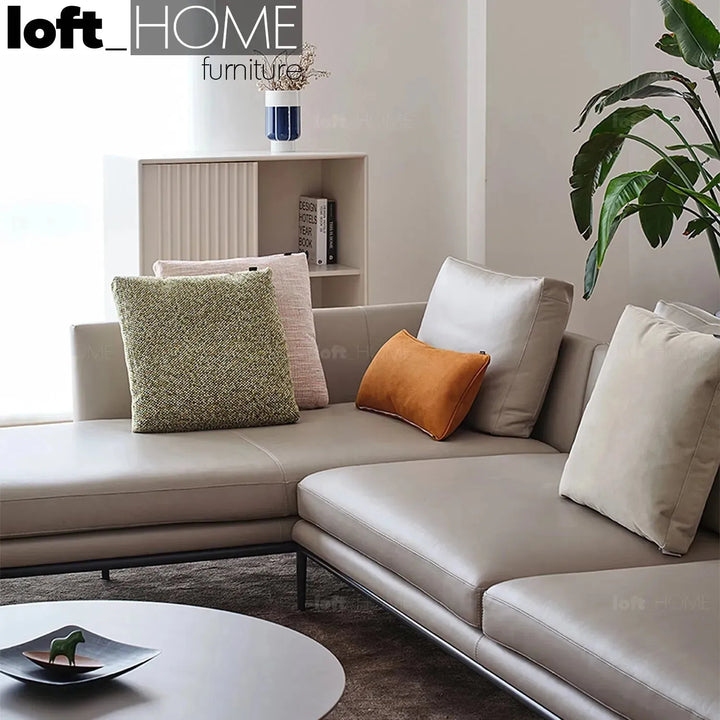 Modern fabric sofa pillow summer green primary product view.