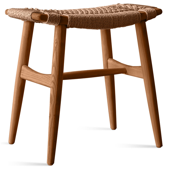 Japandi rope woven dining stool woven detail 11.