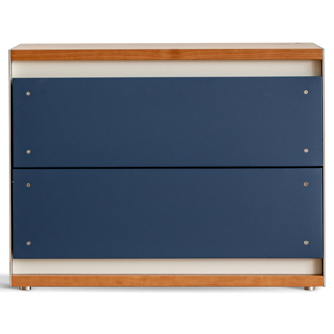 Bauhaus aluminium modular chest of drawer geometric in still life.