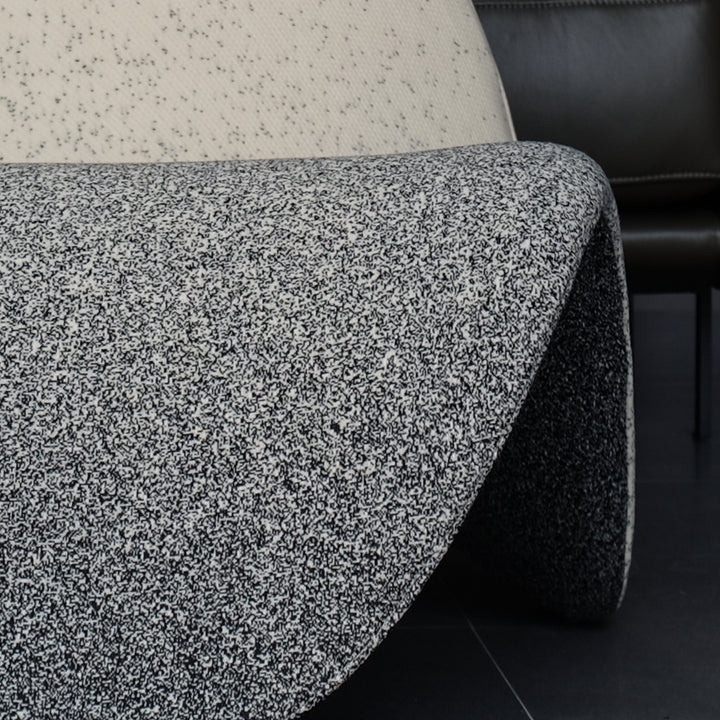 Contemporary mixed weave fabric 1 seater sofa artifort in details.