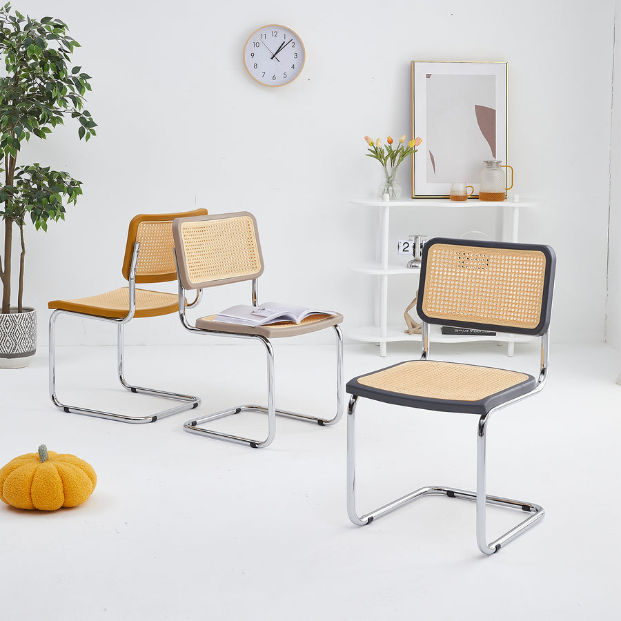 Scandinavian plastic dining chair cesca primary product view.