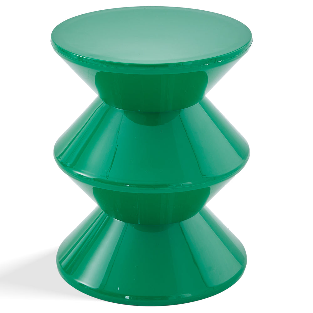 Contemporary plastic side table zest in white background.