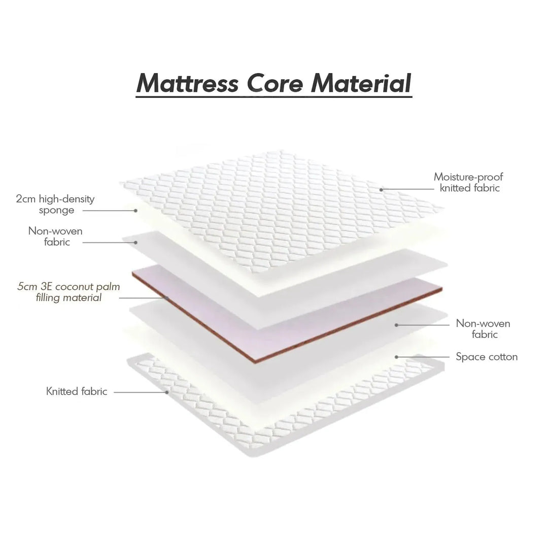 8cm coconut palm foldable mattress simi environmental situation.