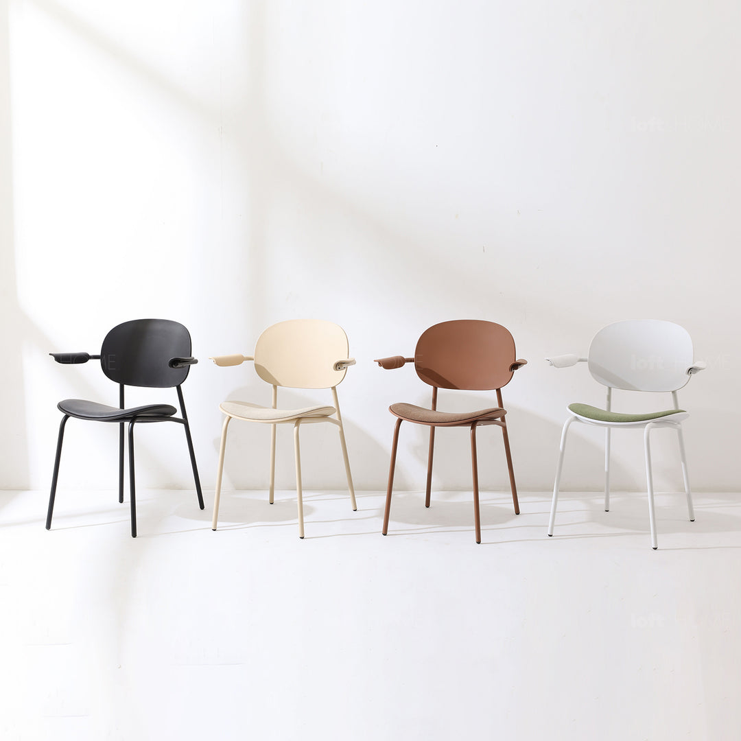 Contemporary fabric plastic dining chair loop primary product view.