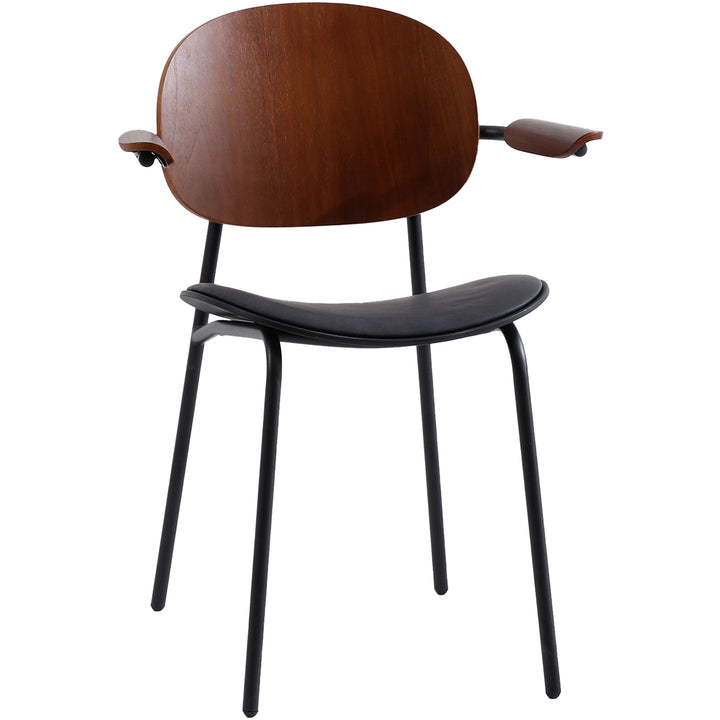 Contemporary fabric plastic dining chair loop conceptual design.