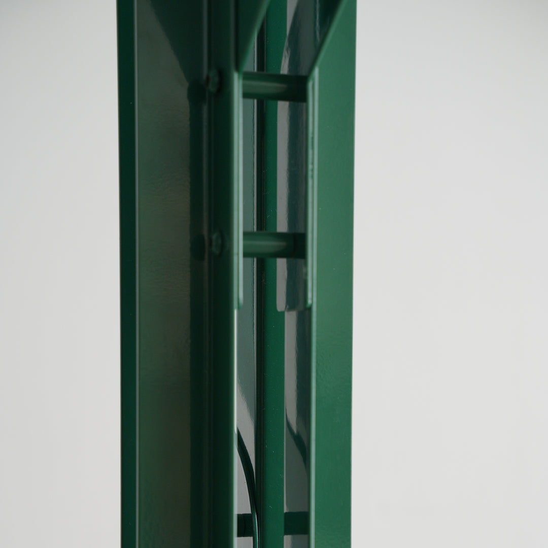 Contemporary steel clothes hanger cactus in close up details.