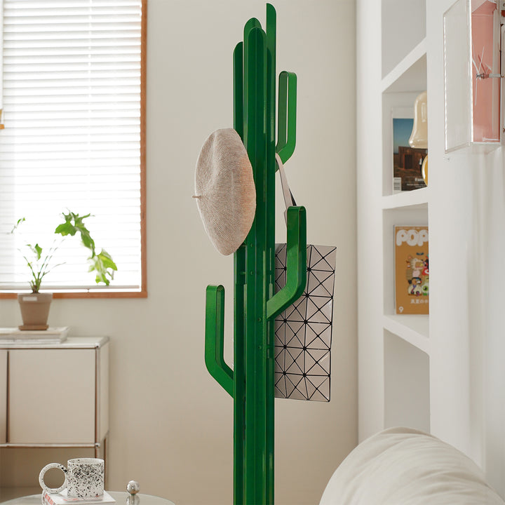 Contemporary steel clothes hanger cactus material variants.