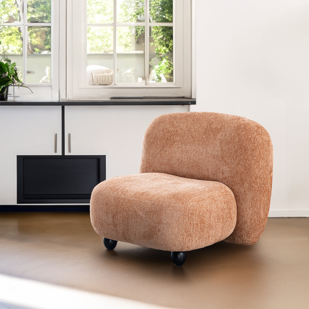 Cream boucle fabric 1 seater sofa malt primary product view.