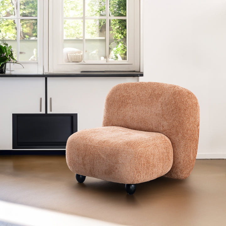 Cream boucle fabric 1 seater sofa malt primary product view.
